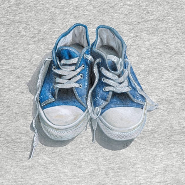 Blue Canvas Shoes by Sandra Warmerdam